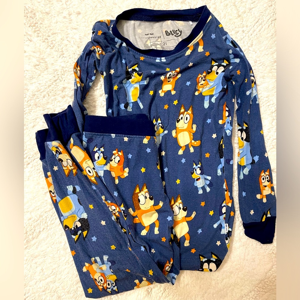 BLUEY Little Sleepies bamboo 2 piece long sleeve pjs